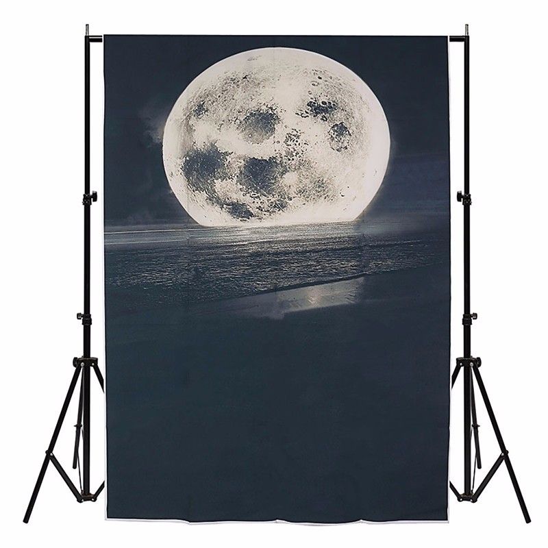 3x5FT-Vinyl-Moon-Star-Sea-Beach-Night-Photography-Background-Backdrop-1116702