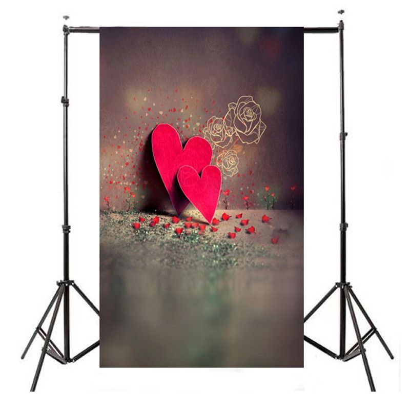 3x5FT-Vinyl-Valentines-Day-Photography-Backdrop-Red-Heart-Background-Studio-Prop-1152241