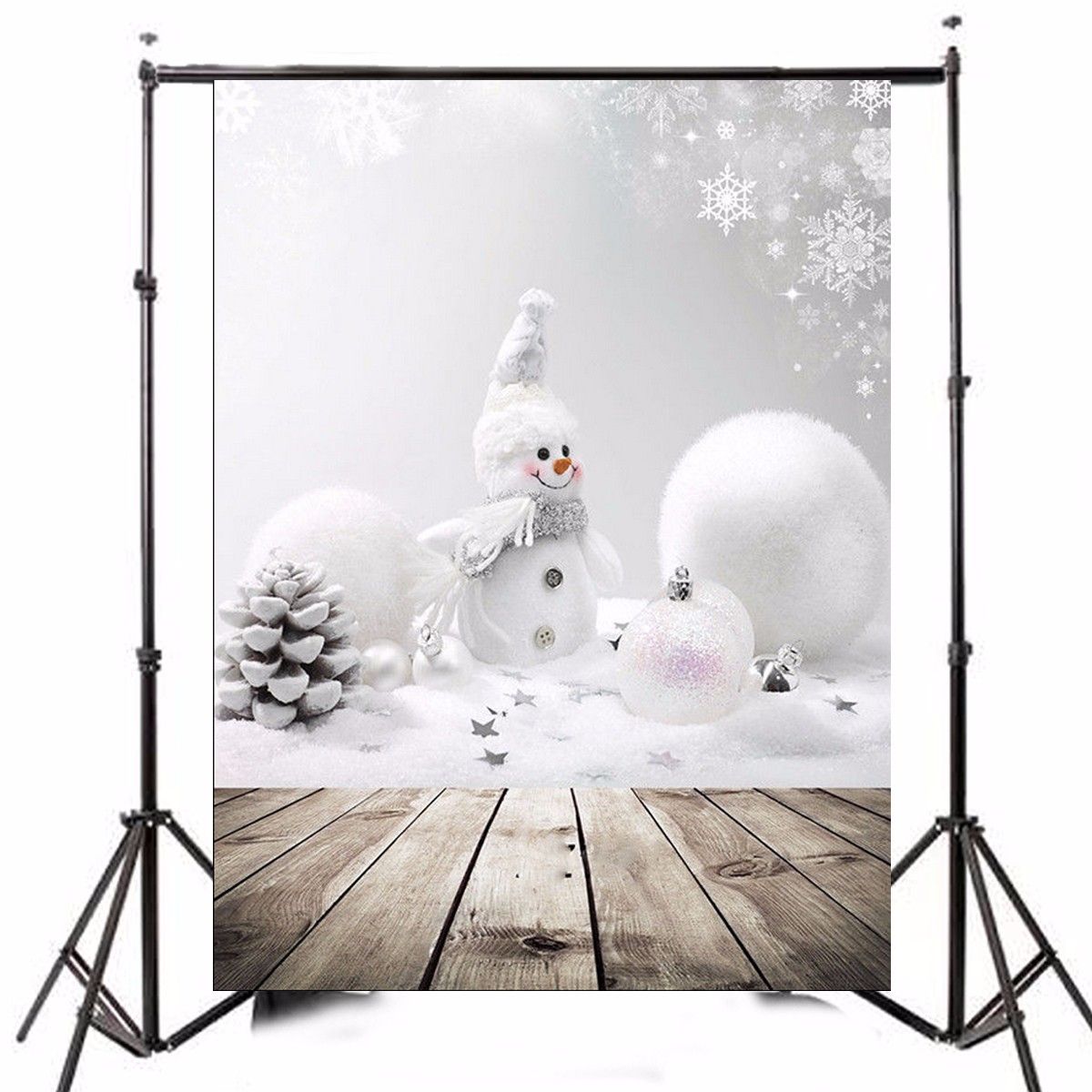 3x5ft-Christmas-Theme-Christmas-Snowman-Wooden-Photography-Vinyl-Background-1130341