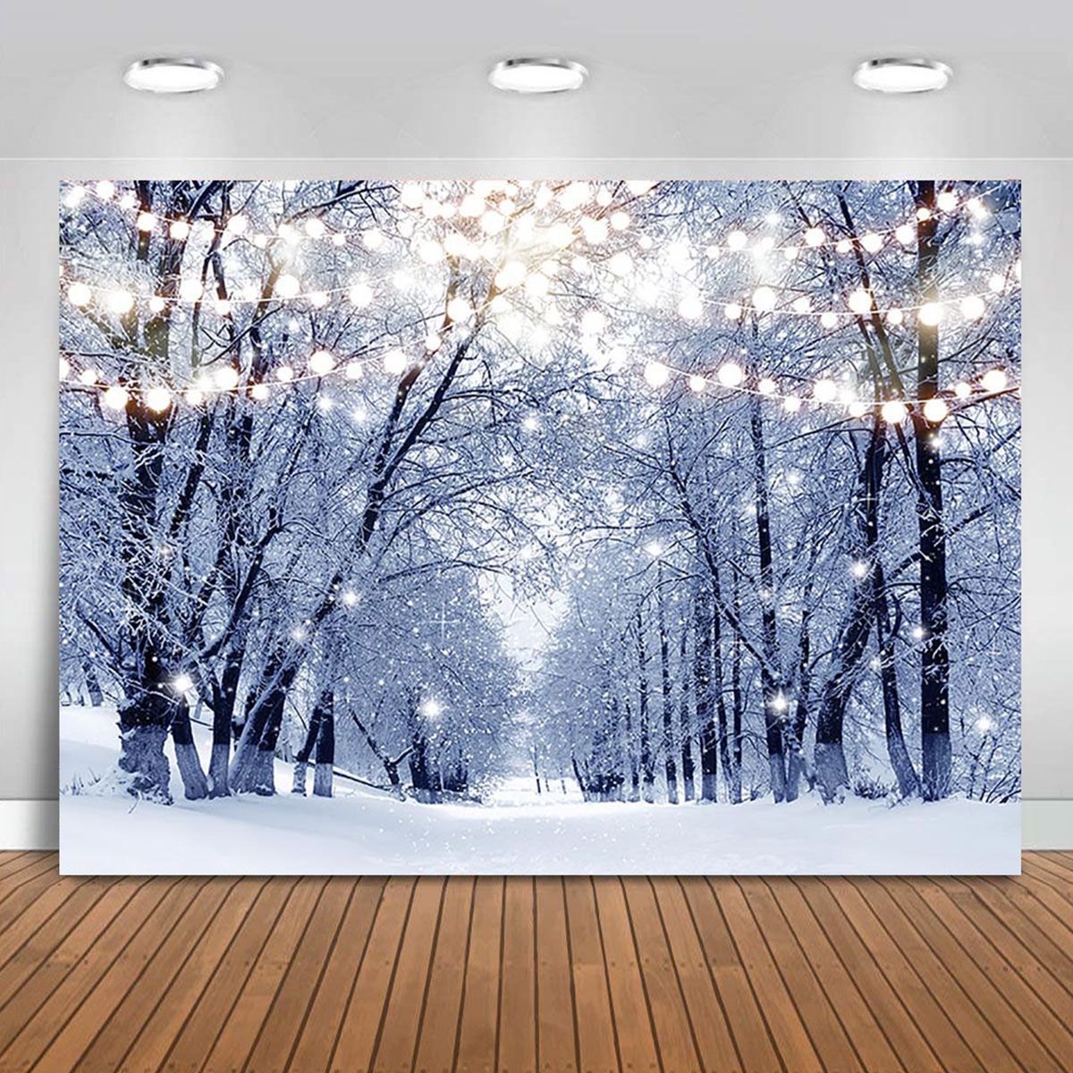 5x3FT-7x5FT-8x6FT-Light-Strip-Winter-Snow-Forest-Street-Photography-Backdrop-Background-Studio-Prop-1609475
