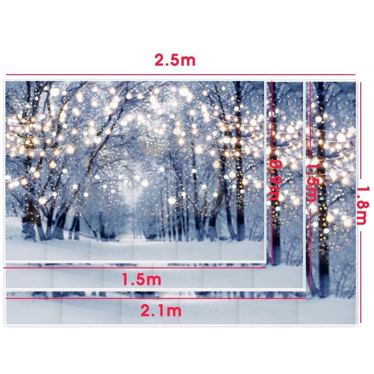 5x3FT-7x5FT-8x6FT-Light-Strip-Winter-Snow-Forest-Street-Photography-Backdrop-Background-Studio-Prop-1609475