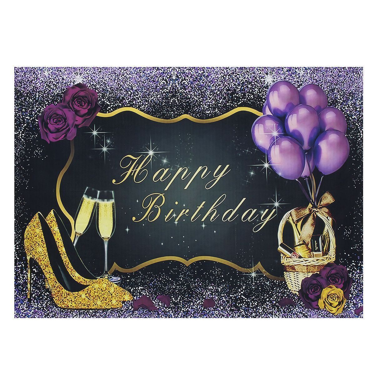 5x3FT-7x5FT-8x6FT-Purple-Rose-Balloon-Golden-Happy-Birthday-Photography-Backdrop-Background-Studio-P-1618207