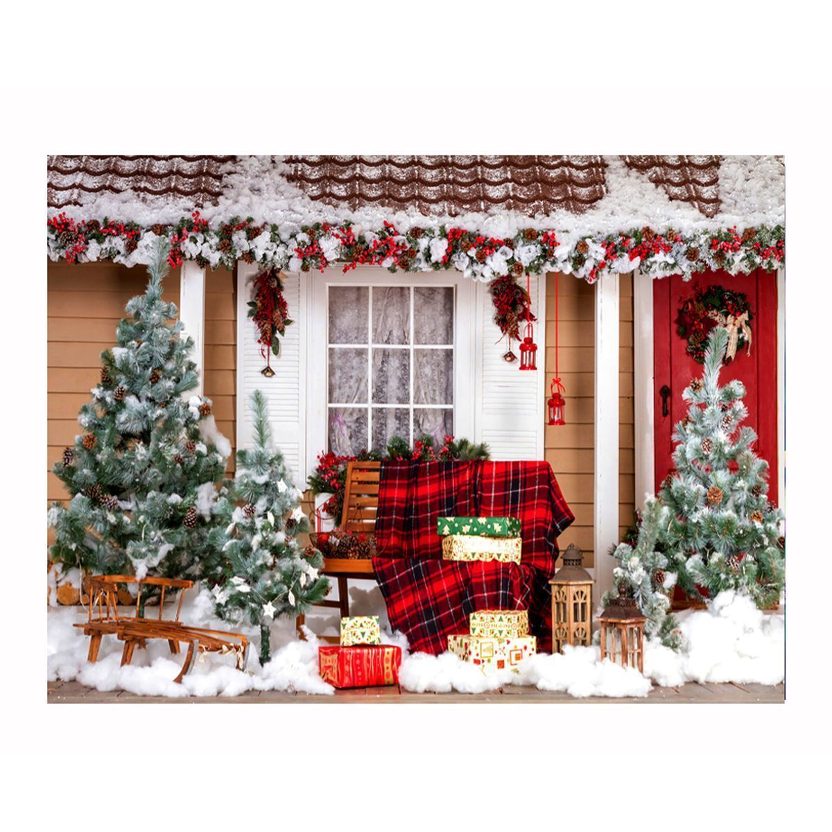 5x3FT-7x5FT-Christmas-Snow-Gift-Photography-Backdrop-Background-Studio-Prop-1609527