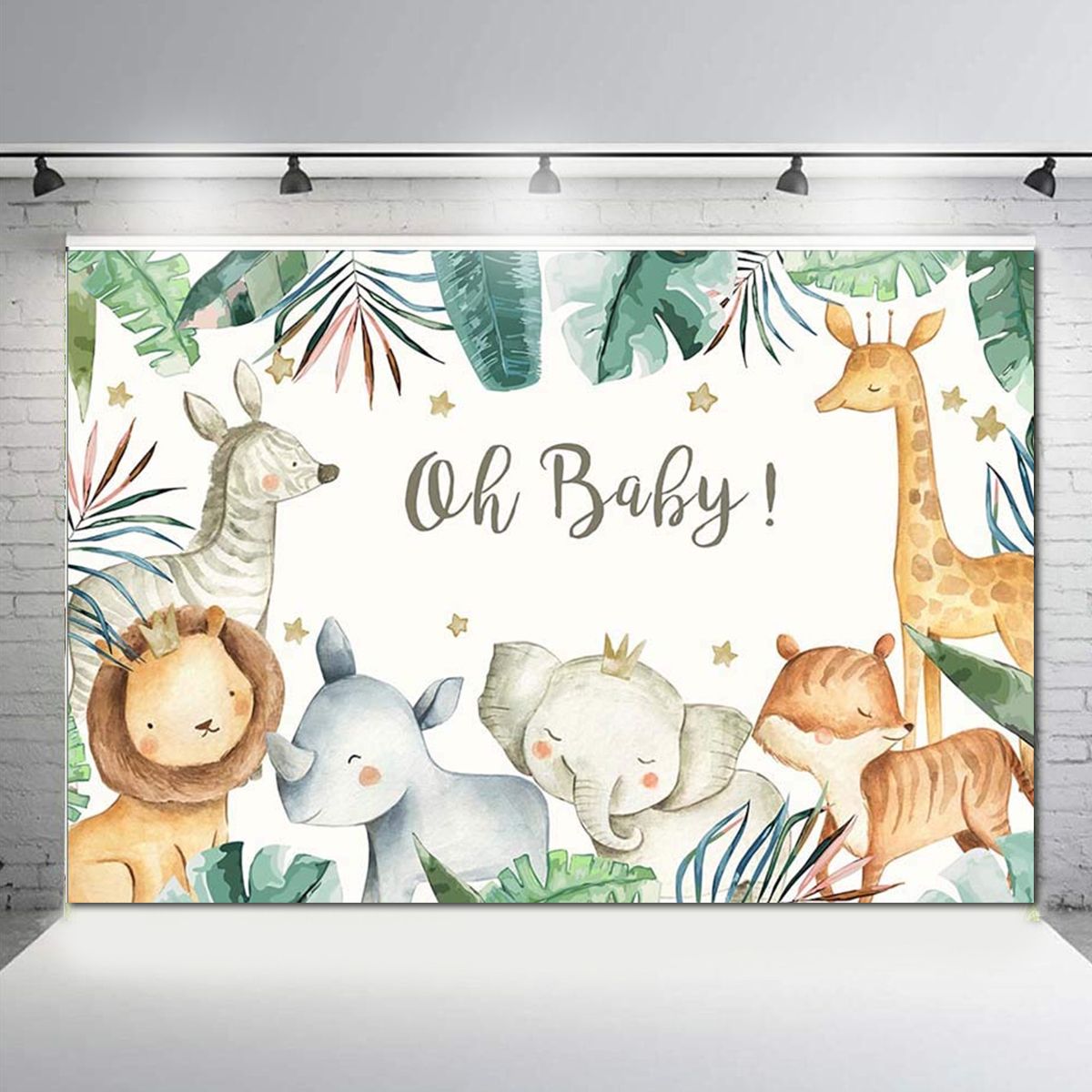 5x3FT-7x5FT-Jungle-Shower-Oh-Baby-Theme-Photography-Backdrop-Studio-Prop-Background-1583325