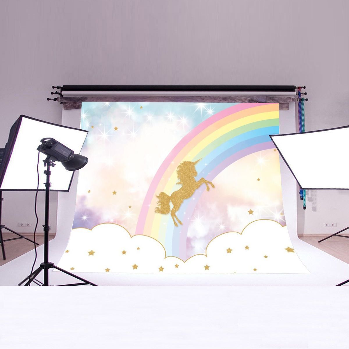 5x3ft-7x5ft-Rainbow-Sky-Gold-Unicorn-Photography-Backdrop-Studio-Prop-Background-1260200