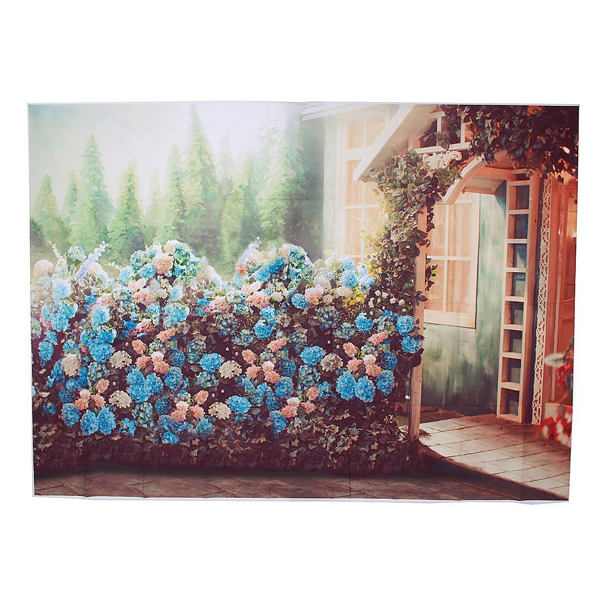 5x7FT-Cabin-Flower-Fence-Photography-Backdrop-Background-Studio-Prop-1385736