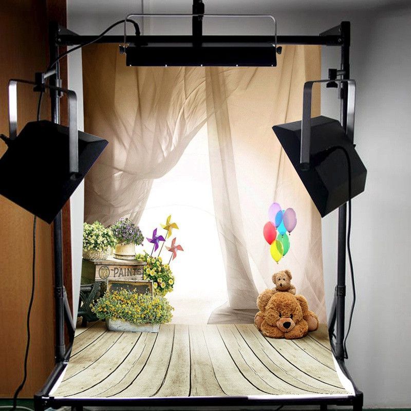 5x7FT-Children-Bear-Balloon-Wooden-Floor-Photography-Studio-Background-Backdrop-1160113