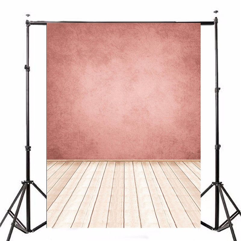 5x7FT-Pink-Wall-Wooden-Floor-Photo-Studio-Photography-Backdrop-Background-1127517