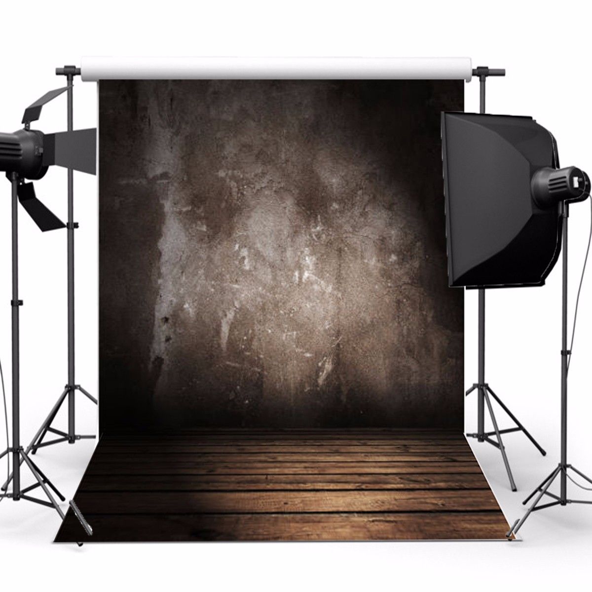 5x7FT-Vinyl-Retro-Gray-Wall-Photography-Background-Wood-Floor-Studio-Backdrop-Props-1168251