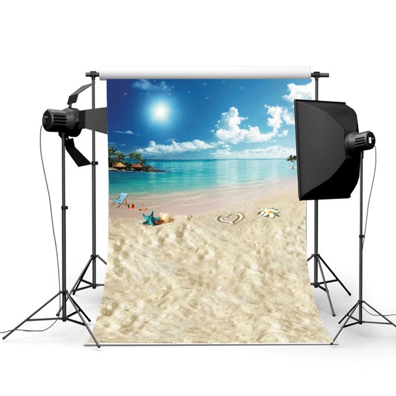 5x7FT-Vinyl-Summer-Beach-Heart-Sea-Vocation-Photography-Backdrop-Background-Studio-Prop-1169328