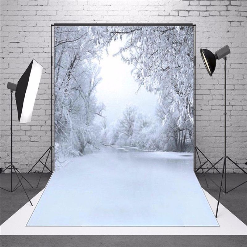 5x7FT-Vinyl-Winter-Snow-Forest-Photography-Backdrop-Background-Studio-Prop-1388229