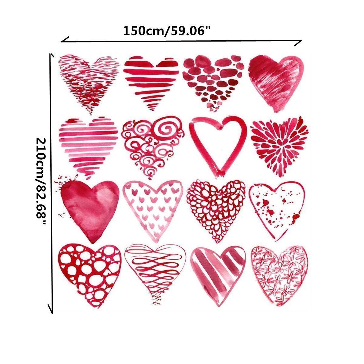 5x7ft-Valentines-Day-Red-Love-Heart-Photography-Background-Studio-Backdrop-Prop-1123886