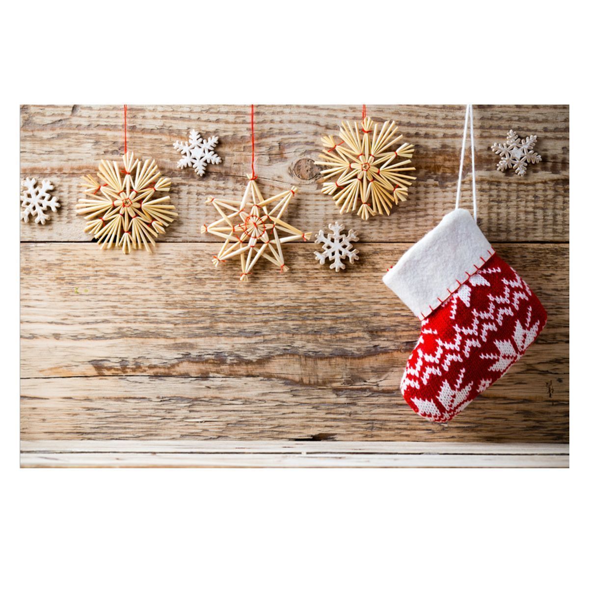 5x7ft-Vinyl-Christmas-Stocking-Snowflake-Decor-Background-Photography-Studio-Backdrop-Prop-1217128