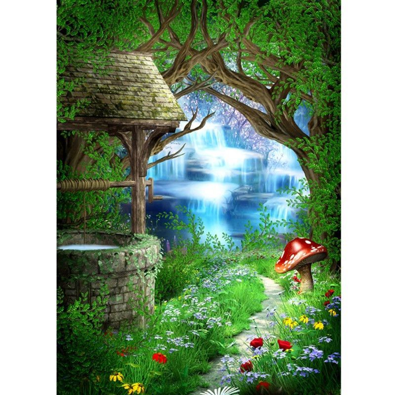 5x7ft-Vinyl-Fairy-Tale-Houwse-Photography-Backdrop-Background-Studio-Photo-Prop-1163200