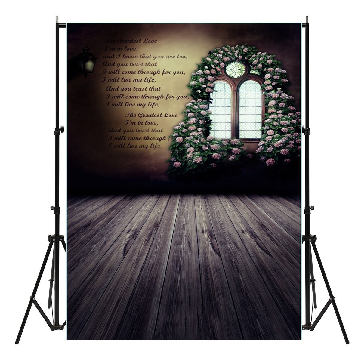 5x7ft-Vinyl-Valentines-Day-Rose-Wood-Floor-Window-Photography-Background-Backdrop-1124900