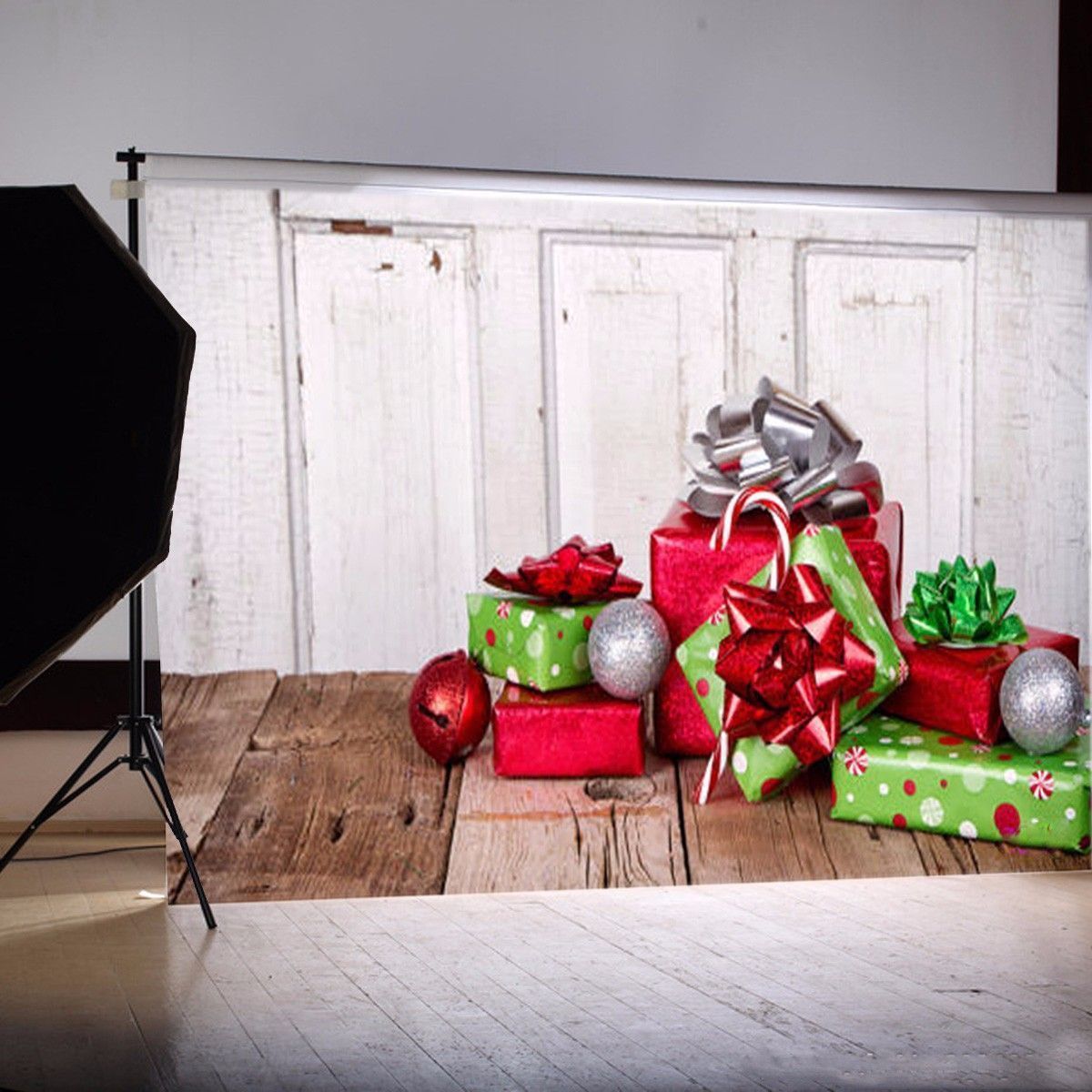 7x5FT-Photography-Background-Vinyl-Christmas-Gift-Wood-Studio-Backdrop-21x15m-1237949