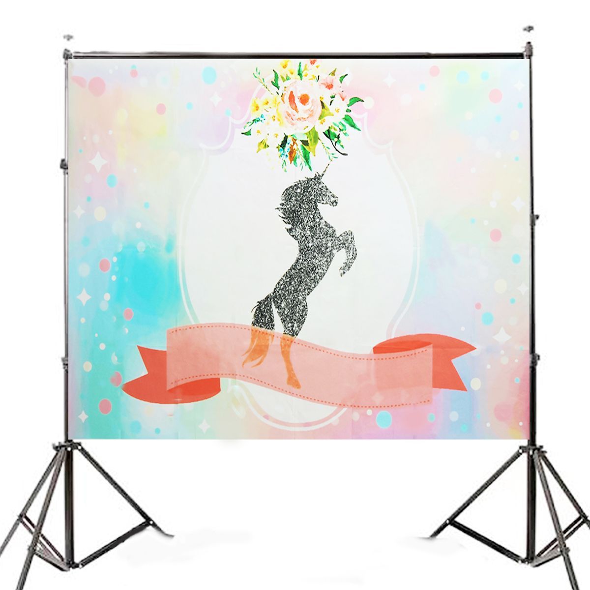 7x5ft-Silver-Unicorn-Pink-Flowers-Shower-Photography-Backdrop-Studio-Prop-Background-1291333