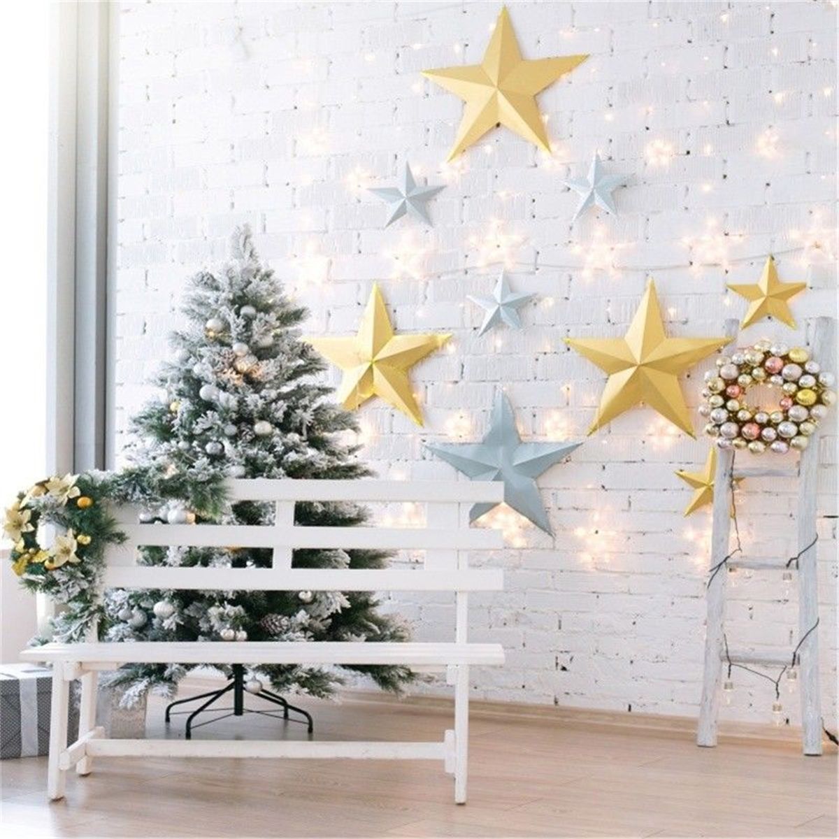 8x8FT-10x10FT-Vinyl-Christmas-Tree-Winter-Snow-Gift-Photography-Backdrop-Background-Studio-Prop-1639910