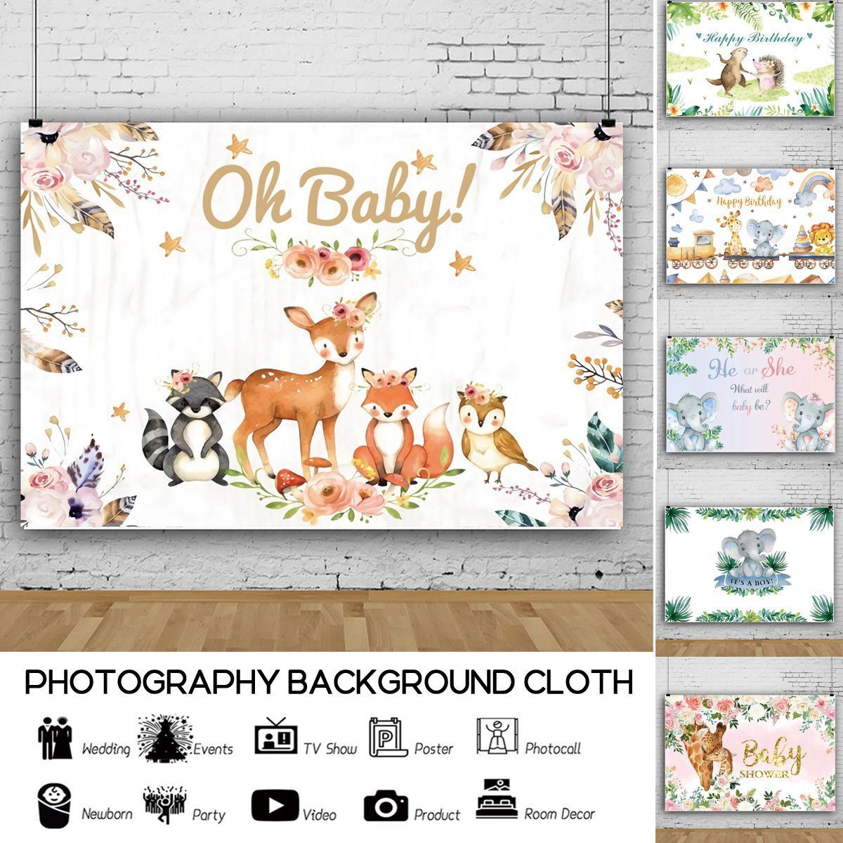 Animal-Children-Birthday-Photo-Wall-Hanging-Cloth-Photography-Background-Cloth-Photo-Studio-Props-Ba-1748899