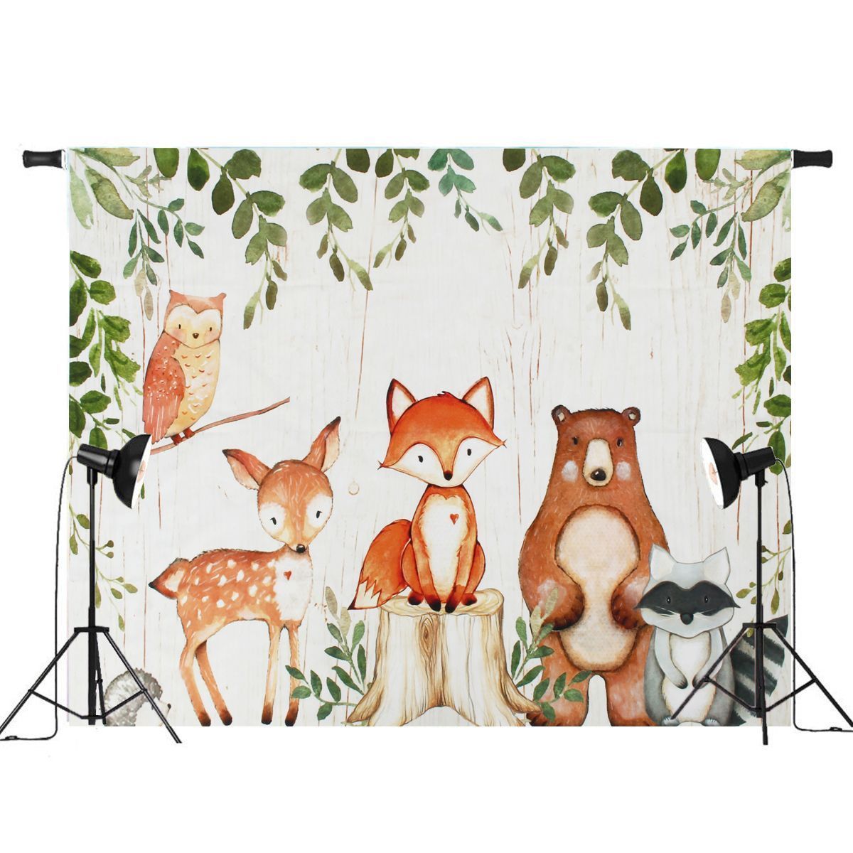 Baby-Photography-Backdrop-Woodland-Animals-Birthday-Party-Background-Prop-Vinyl-Decorations-1541936