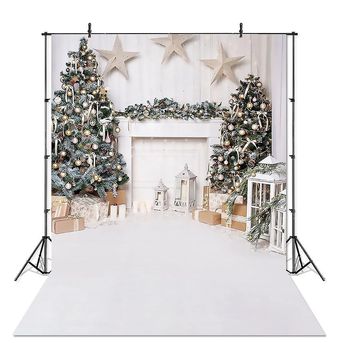 Christmas-Photography-Backdrops-White-Fireplace-Wood-Floor-Background-Cloth-Photo-Studio-Background--1763597