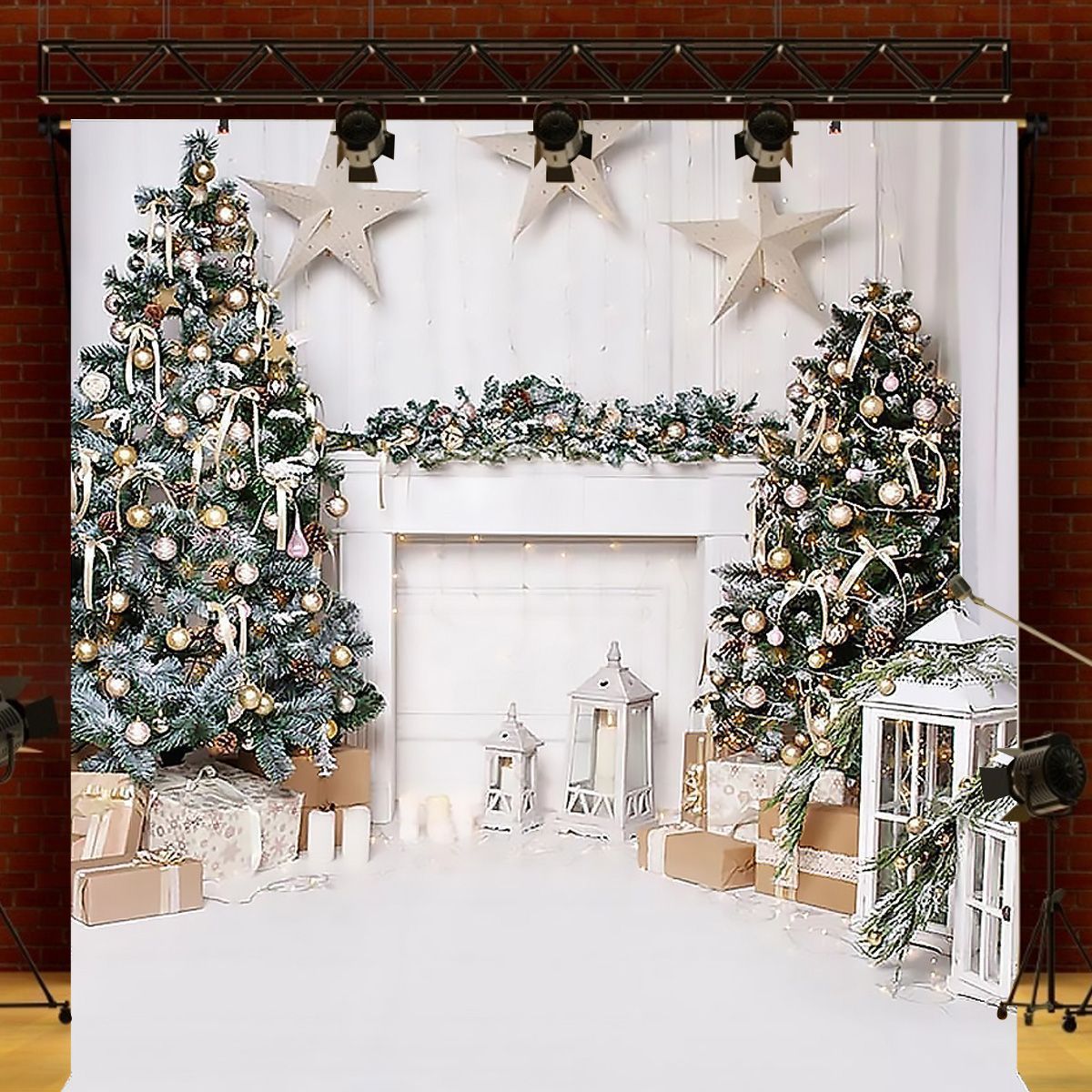 Christmas-Photography-Backdrops-White-Fireplace-Wood-Floor-Background-Cloth-Photo-Studio-Background--1763597