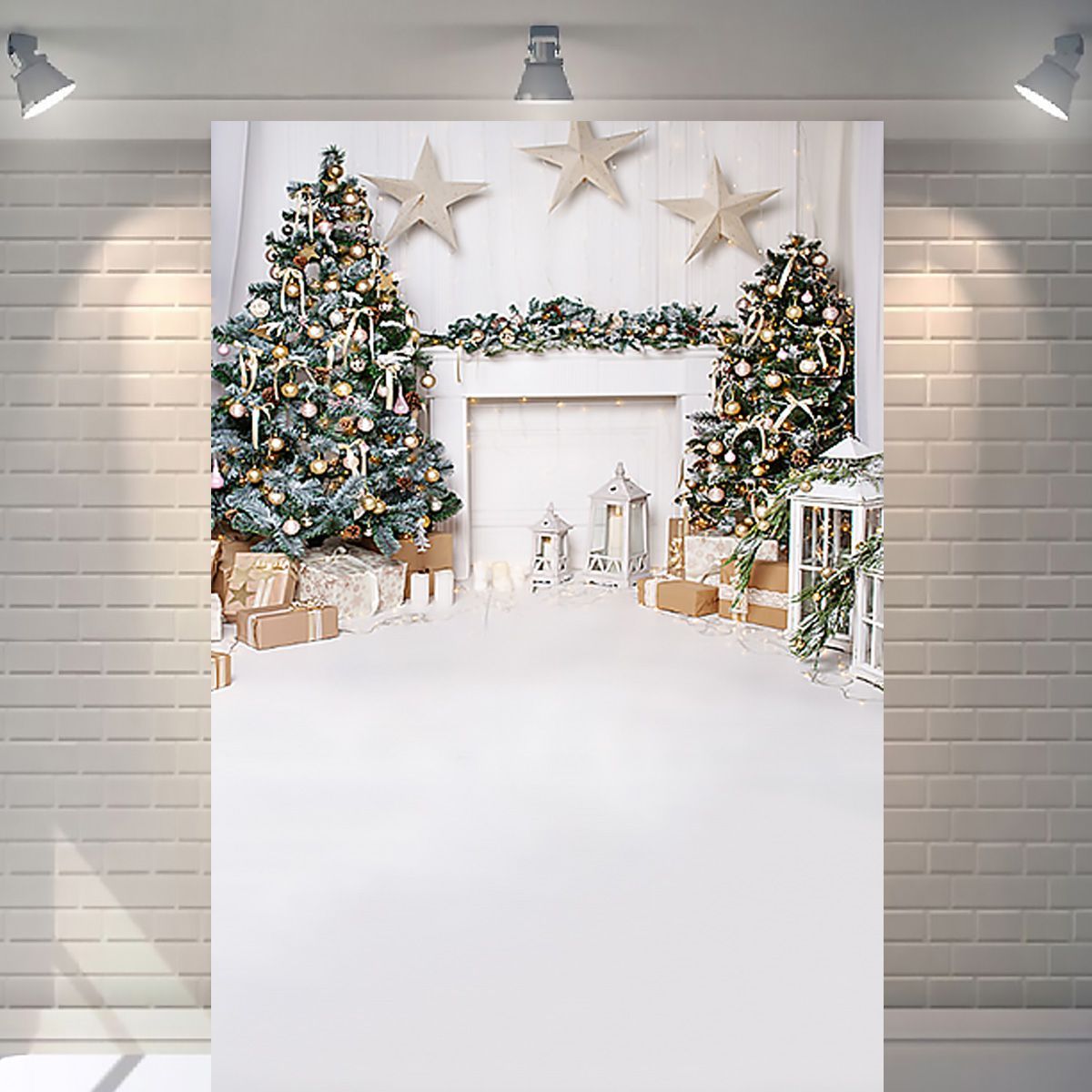 Christmas-Photography-Backdrops-White-Fireplace-Wood-Floor-Background-Cloth-Photo-Studio-Background--1763597