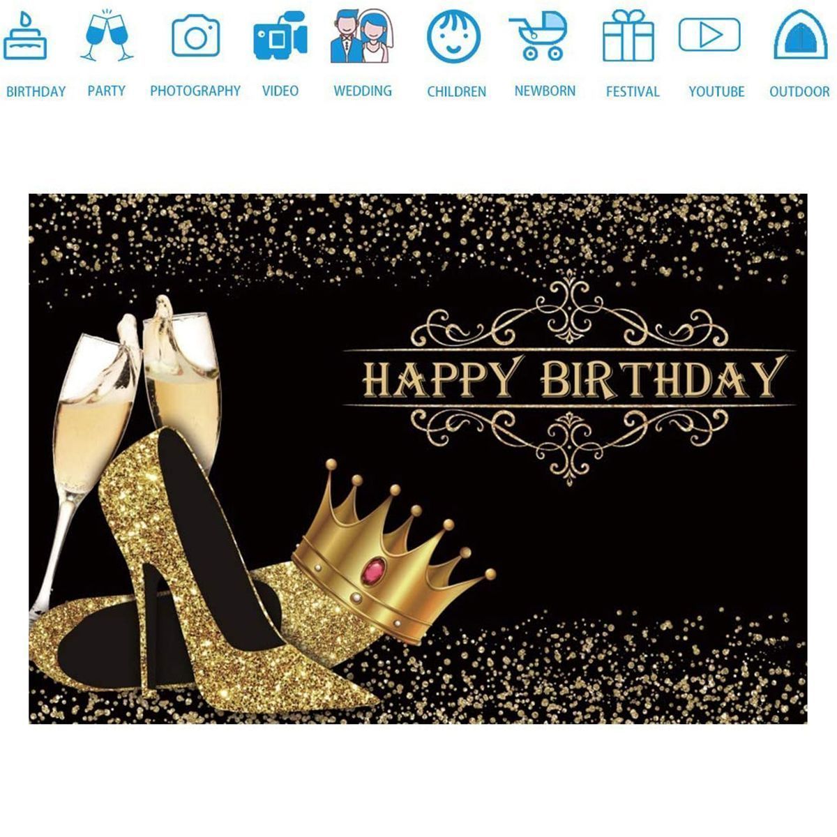 Happy-Birthday-Backdrop-Lady-Birthday-Prom-Party-Background-Shiny-Golden-Crown-High-Heel-Party-Banne-1759430