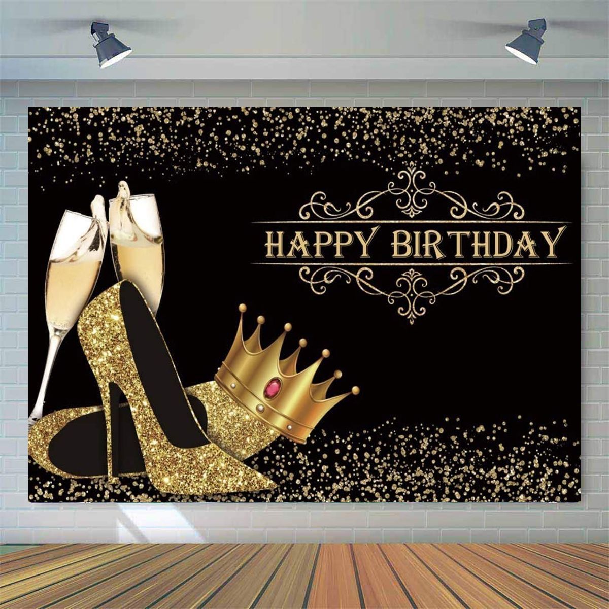 Happy-Birthday-Backdrop-Lady-Birthday-Prom-Party-Background-Shiny-Golden-Crown-High-Heel-Party-Banne-1759430