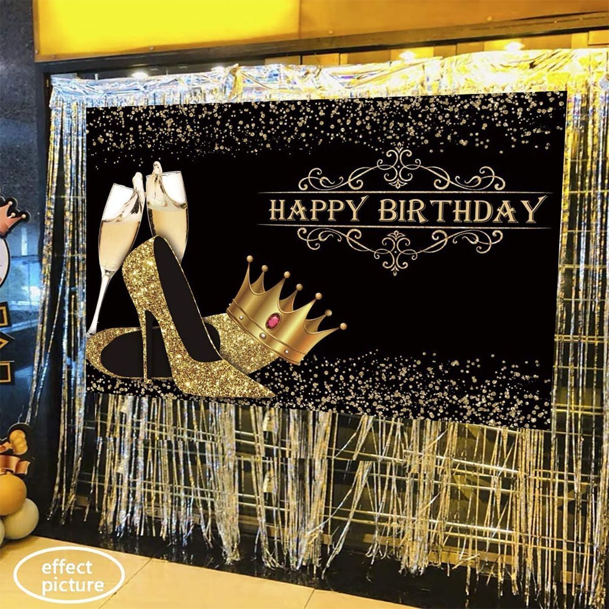 Happy-Birthday-Backdrop-Lady-Birthday-Prom-Party-Background-Shiny-Golden-Crown-High-Heel-Party-Banne-1759430