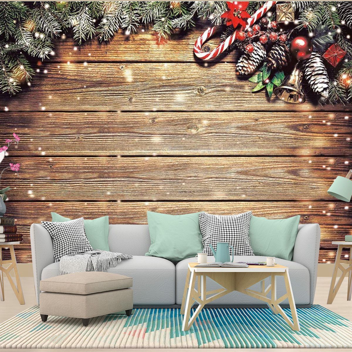 Horizontal-Vertical-Christmas-Photography-Backdrop-Snowflake-Glitter-Wood-Wall-Photo-Background-Stud-1764430