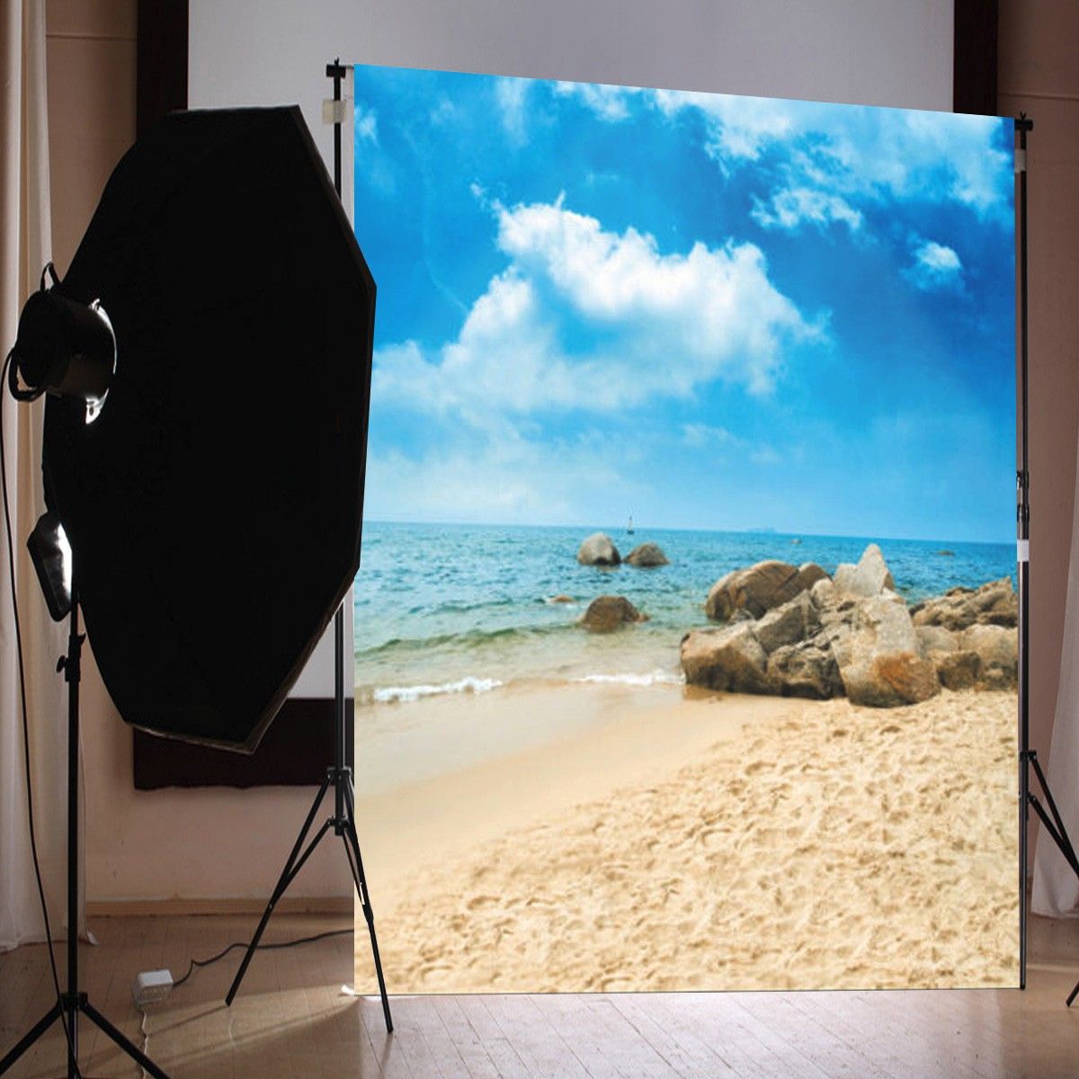 Photography-Background-Vinyl-Fabric-Cloth-Sky-Beach-Sand-Stones-90x150cm-1130357
