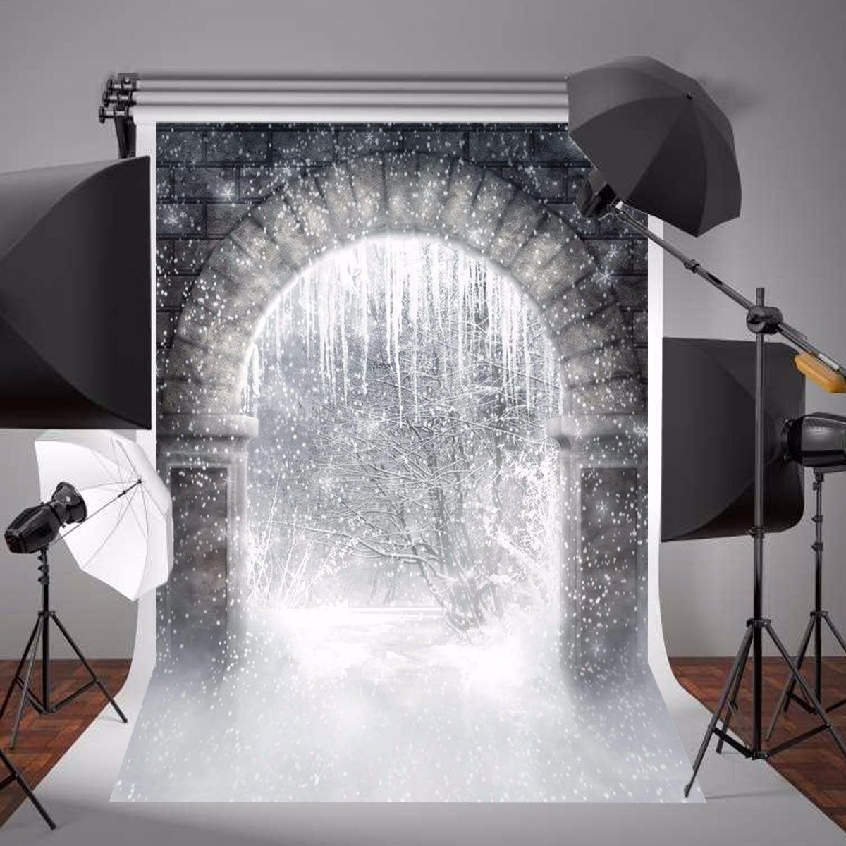 Snow-Forest-Archway-Magic-World-Theme-Photography-Vinyl-Backdrop-Studio-Background-21m-x-15m-1277793