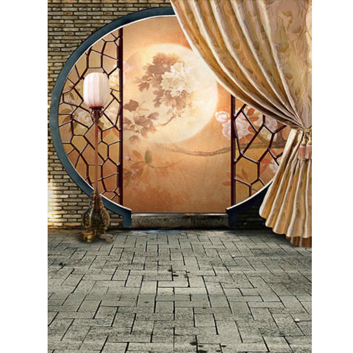 T079-3x5ft-Classical-Courtyard-Moonlight-Photography-Background-Cloth-Studio-Photo-Backdrop-1703254