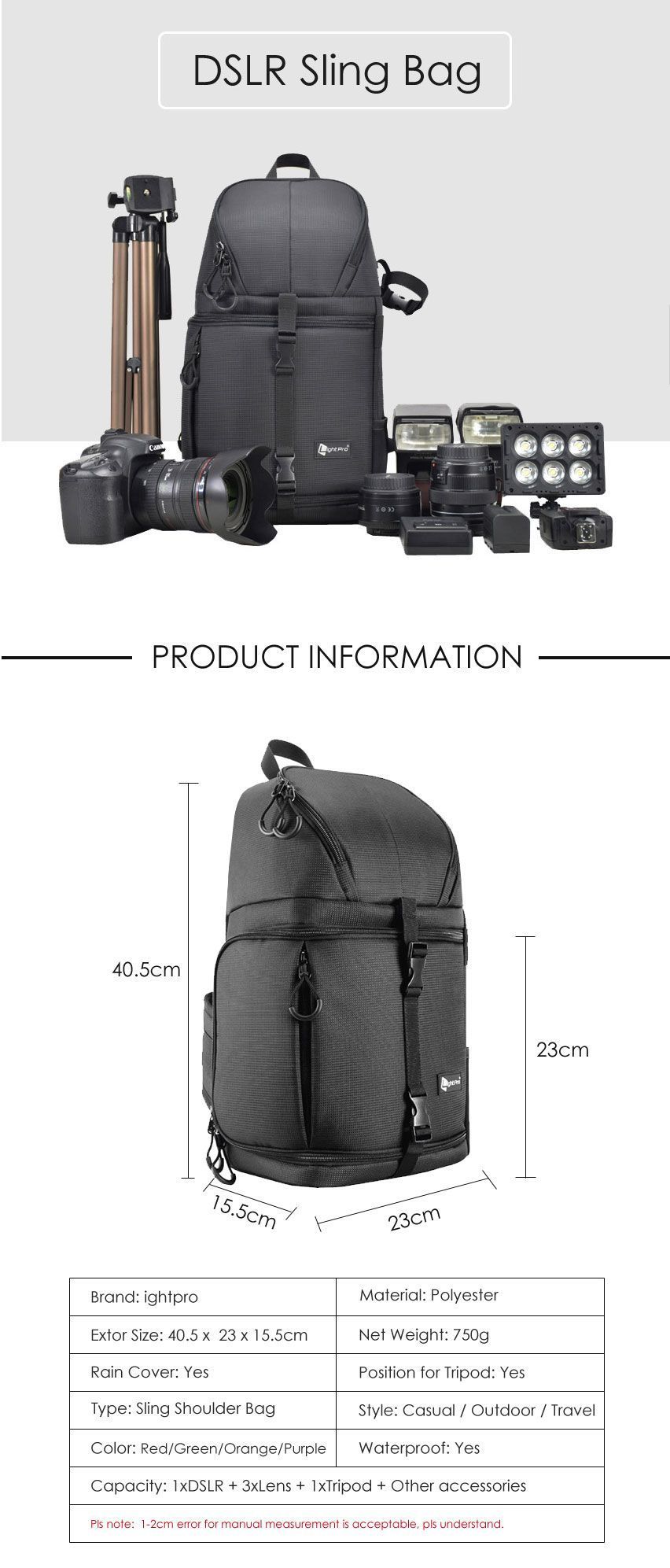 Light-Pro-Sling-Bag-Shoulder-Cross-Waterproof-Water-resistant-with-Rain-Cover-for-Canon-for-Nikon-fo-1599078