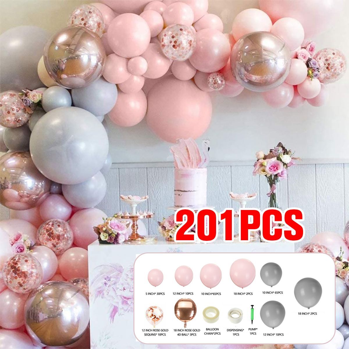 201PCSSet-Pink-Balloons-Arch-Kit-Tape-Party-Birthday-Wedding-Garland-Decor-1880011