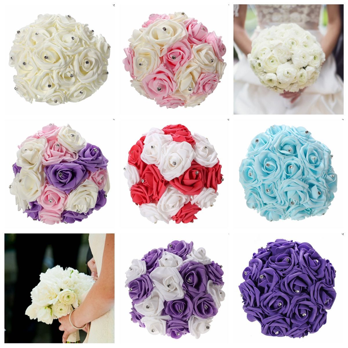 Crystal-Artificial-Foam-Rose-Flower-Bridesmaid-Bouquet-Bridal-Wedding-Decorations-1013494
