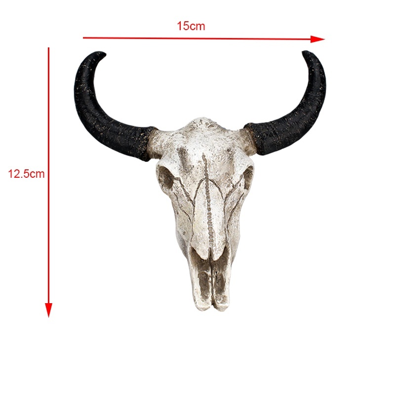 Halloween-Long-horn-Skull-Resin-Cow-Skull-Sculpture-Statue-Wall-Decorations-Horns-Wall-Mount--Home-B-1636955