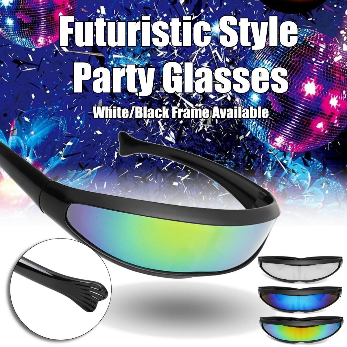 Party-Glasses-Novelty-Futuristic-Cyclops-Mirrored-Sunglasses-Monoblock-Alien-1636901