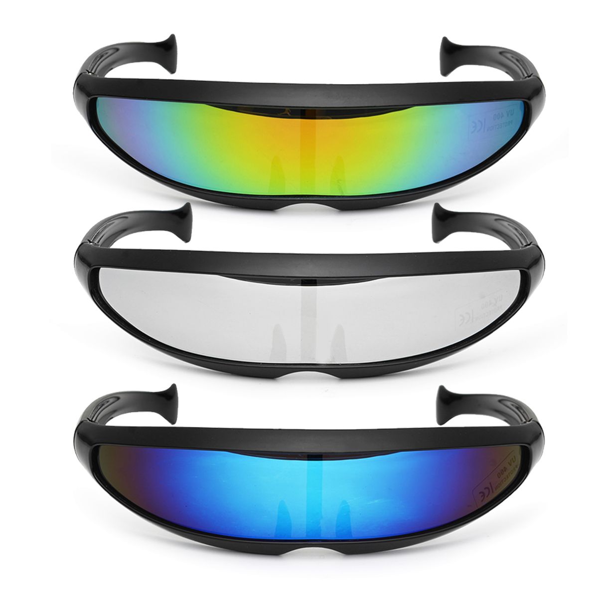 Party-Glasses-Novelty-Futuristic-Cyclops-Mirrored-Sunglasses-Monoblock-Alien-1636901