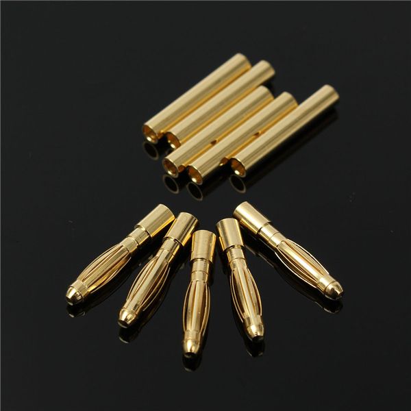 5-Pair-2mm-Gold-Bullet-Connectors-Banana-Plugs-For-RC-CarDrone-Lipo-Battery-1046104