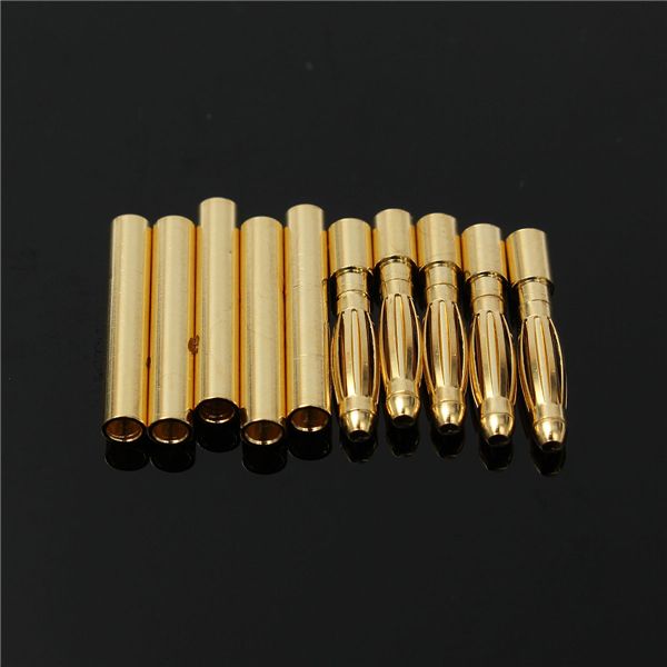 5-Pair-2mm-Gold-Bullet-Connectors-Banana-Plugs-For-RC-CarDrone-Lipo-Battery-1046104