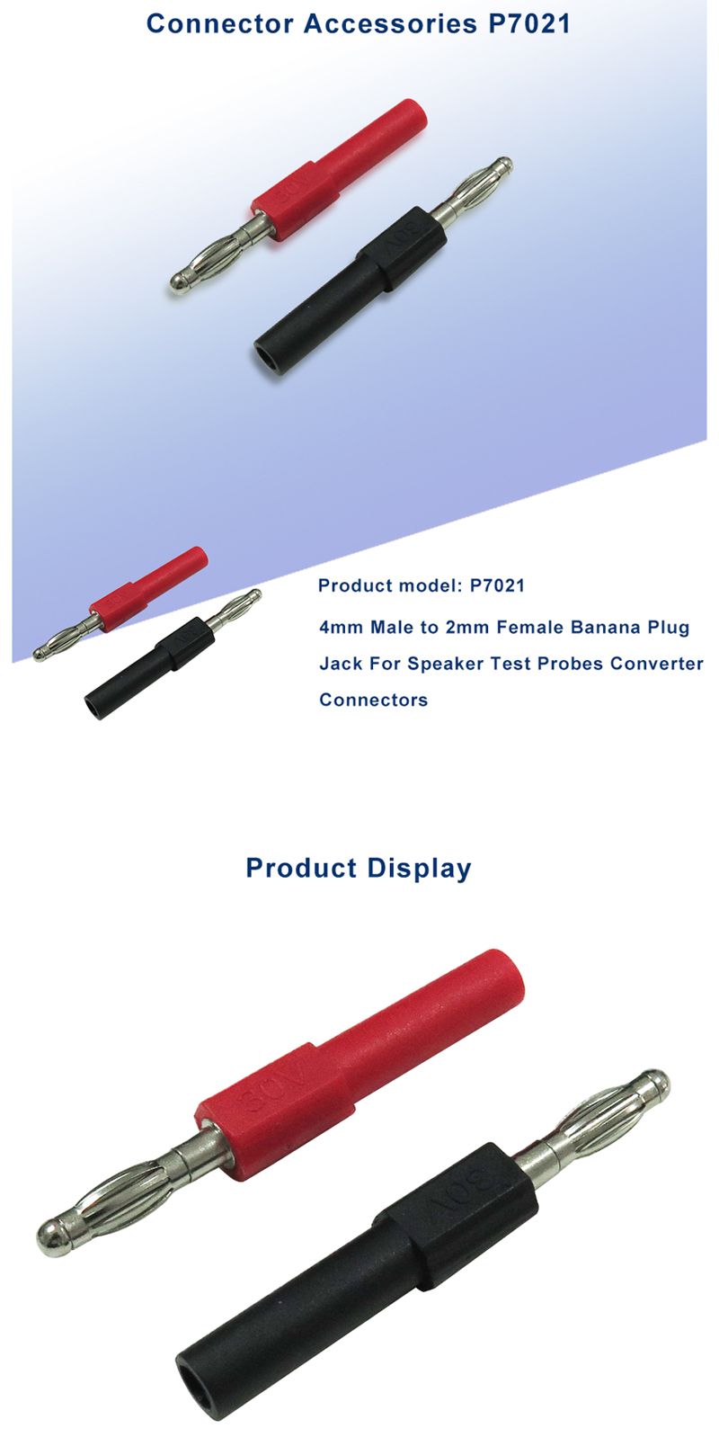 P7021-2Pcs-4mm-Male-to-2mm-Female-Banana-Plug-Jack-for-Speaker-Test-Probes-Converter-Connectors-1116283