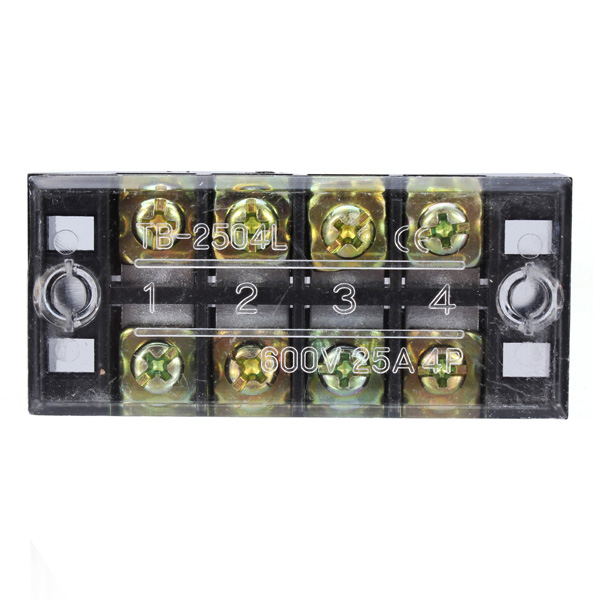 Dual-4-Position--25A-600V-Screw-Terminal-Strip-Covered-Barrier-Block-956787