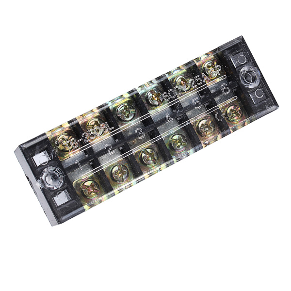 Dual-6-Position-25A-600V-Screw-Terminal-Strip-Covered-Barrier-Block-956786