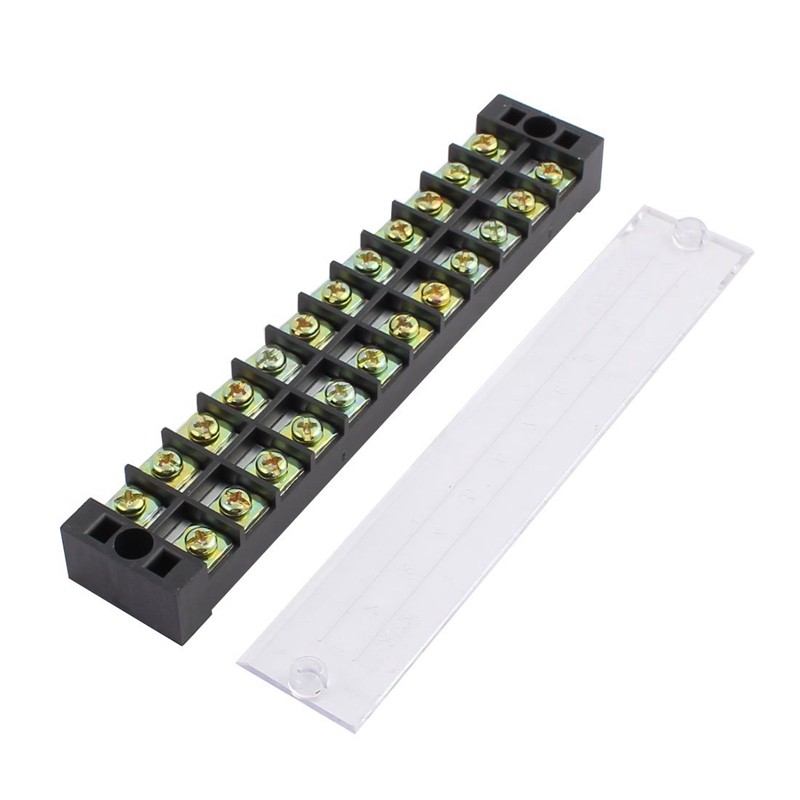 TB-2512-600V-25A-12-Position-Terminal-Block-Barrier-Strip-Dual-Row-Screw-Block-Covered-W-Removable-C-1447948