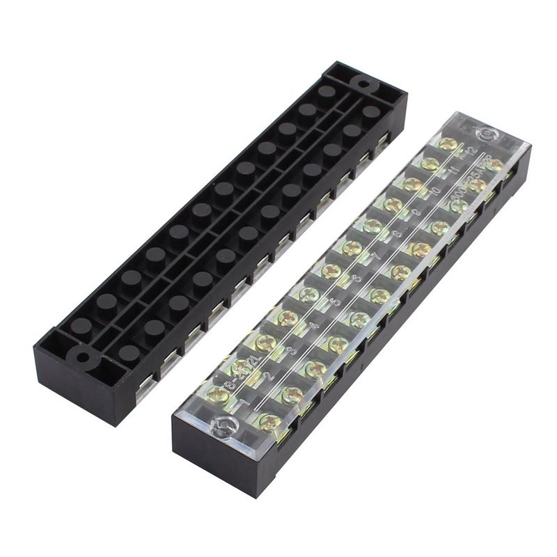 TB-2512-600V-25A-12-Position-Terminal-Block-Barrier-Strip-Dual-Row-Screw-Block-Covered-W-Removable-C-1447948