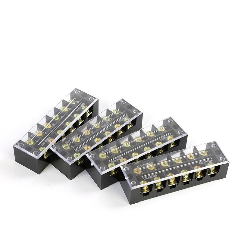 TBC6006-600V-60A-6-Position-Terminal-Block-Barrier-Strip-Dual-Row-Screw-Block-Covered-W-Removable-Cl-1431298