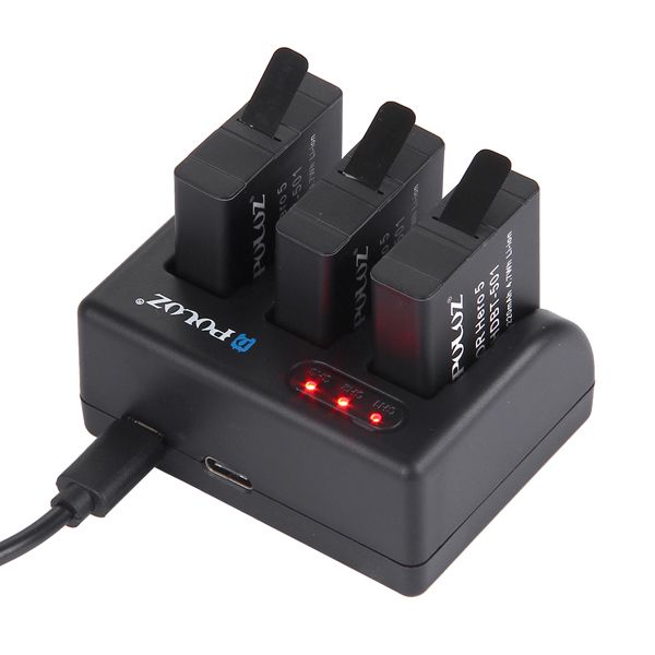 PULUZ-Battery-Charger-with-Micro-USB-Type-C-Interface-LED-Inldicator-1158266