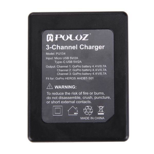 PULUZ-Battery-Charger-with-Micro-USB-Type-C-Interface-LED-Inldicator-1158266